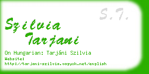szilvia tarjani business card
